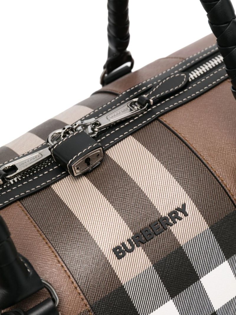 Brown House Check Canvas Holdall Bag