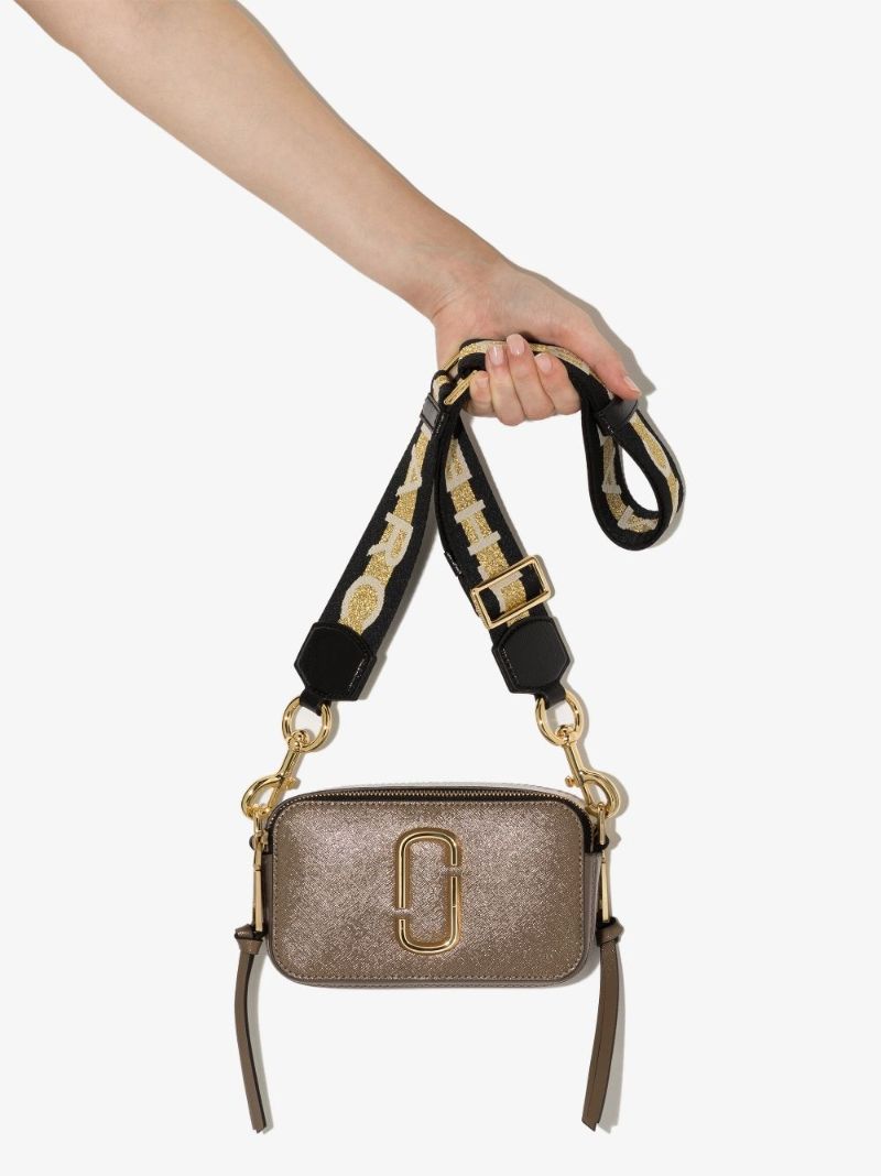 Khaki Snapshot Leather Cross Body Bag