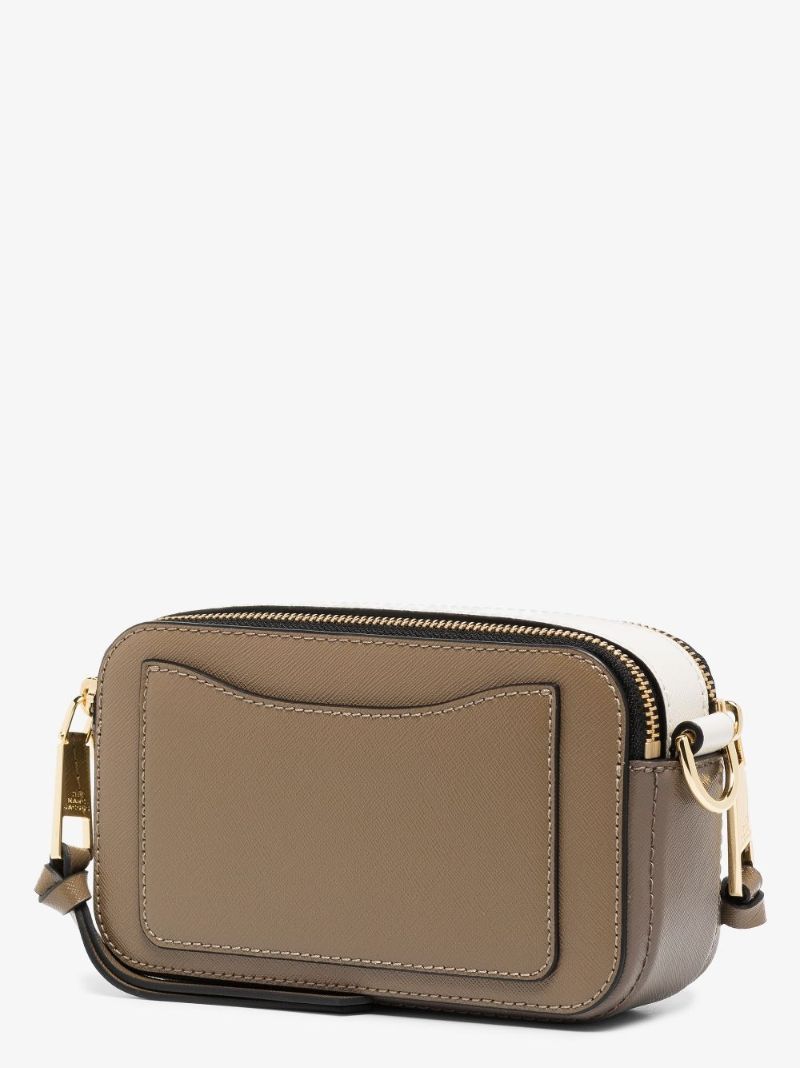 Khaki Snapshot Leather Cross Body Bag