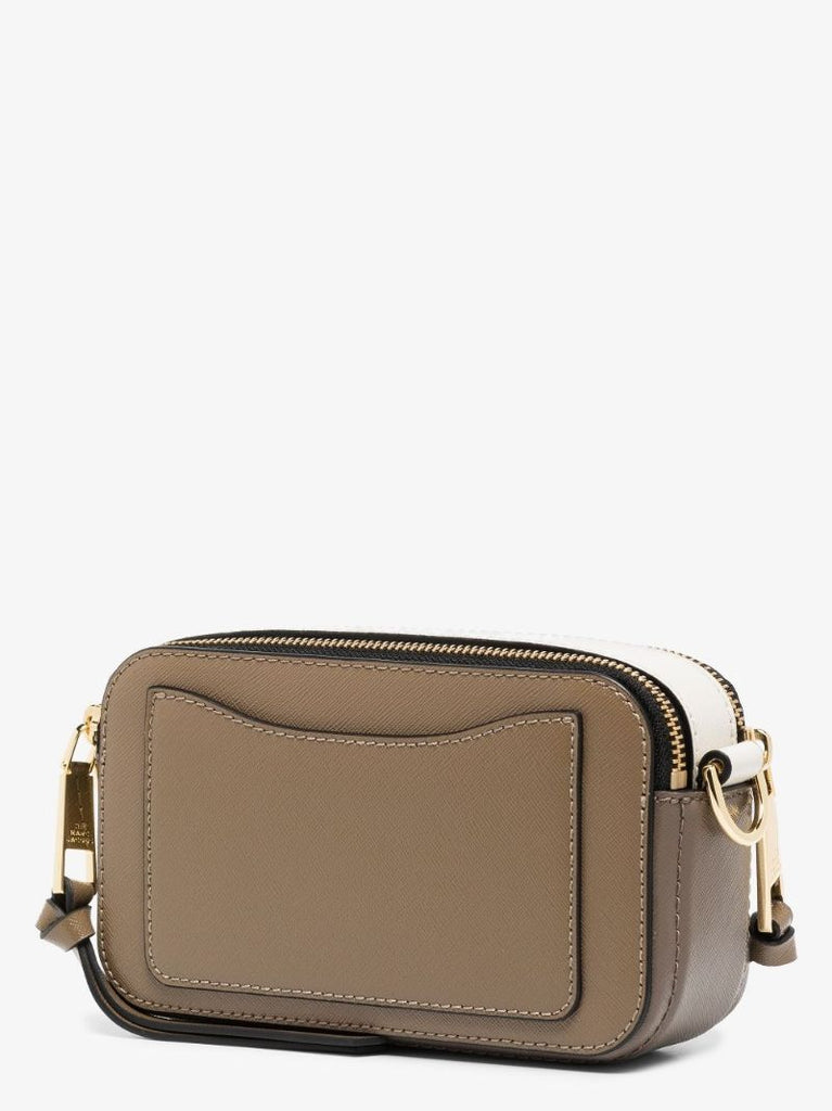 Khaki Snapshot Leather Cross Body Bag