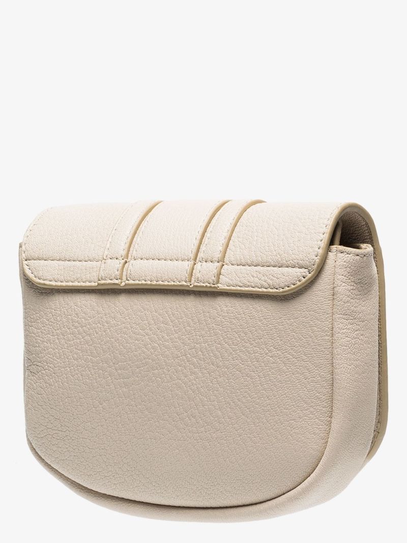 Neutral Small Hana Leather Cross Body Bag