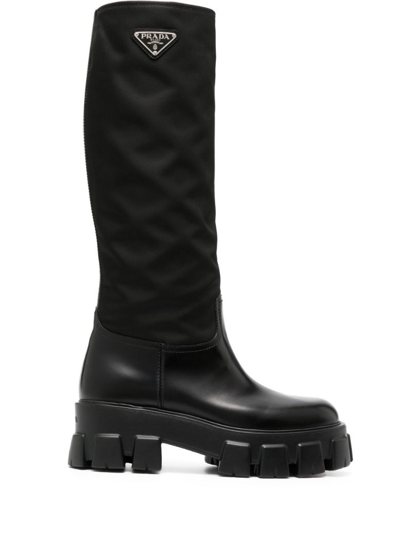 Black Monolith Knee-high Boots