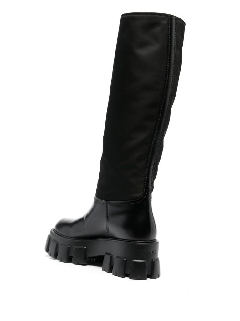 Black Monolith Knee-high Boots