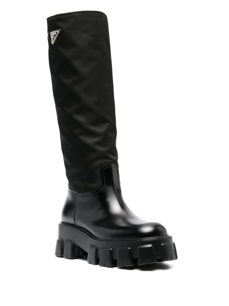 Black Monolith Knee-high Boots