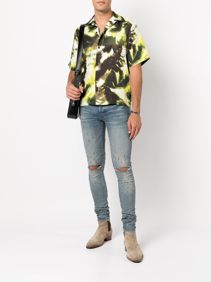 Blue Shotgun Distressed Skinny Jeans