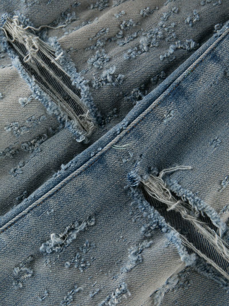 Blue Shotgun Distressed Skinny Jeans