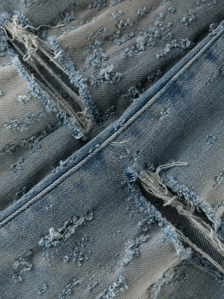 Blue Shotgun Distressed Skinny Jeans