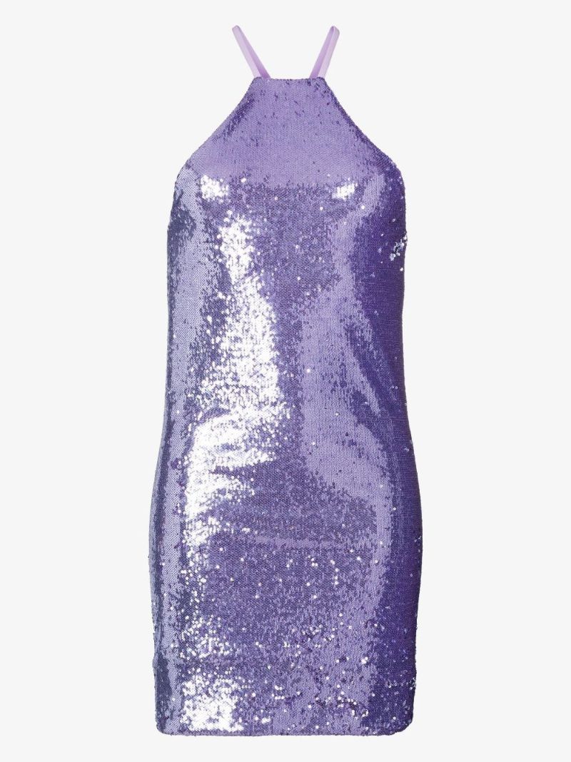 Audrey Open Back Sequinned Mini Dress