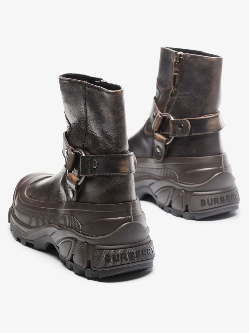 Black Leather Ankle Boots
