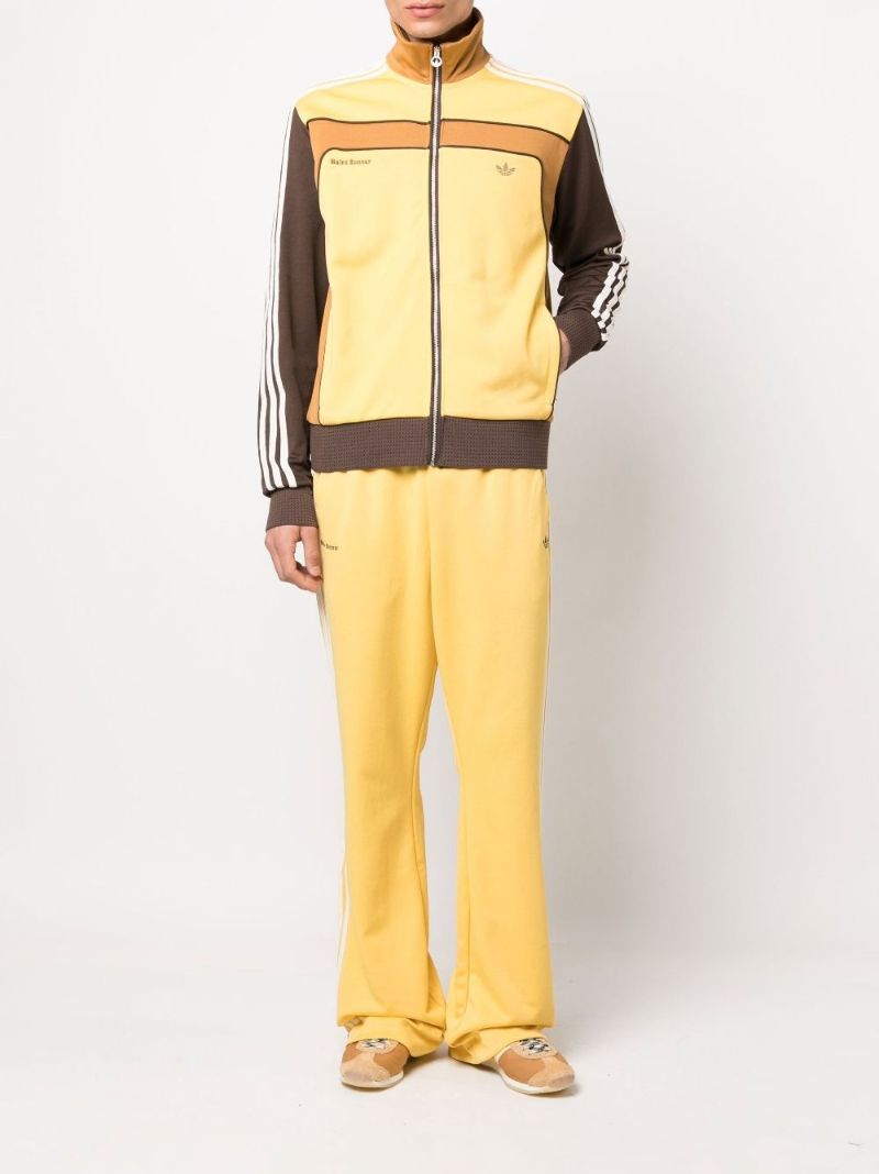 X Wales Bonner Yellow Logo Flared Track Pants
