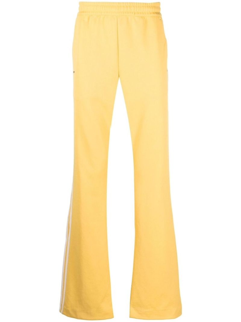 X Wales Bonner Yellow Logo Flared Track Pants
