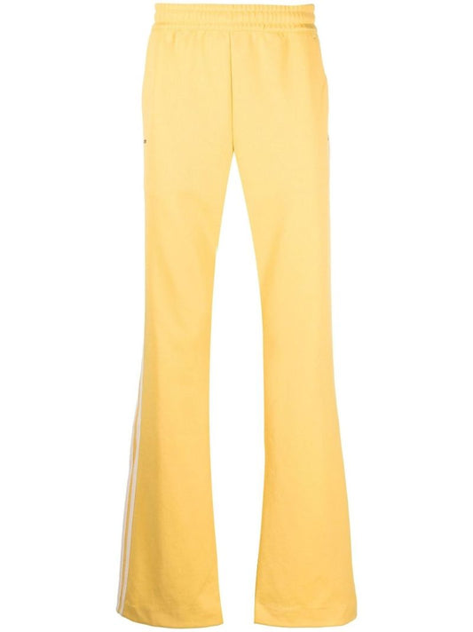 X Wales Bonner Yellow Logo Flared Track Pants