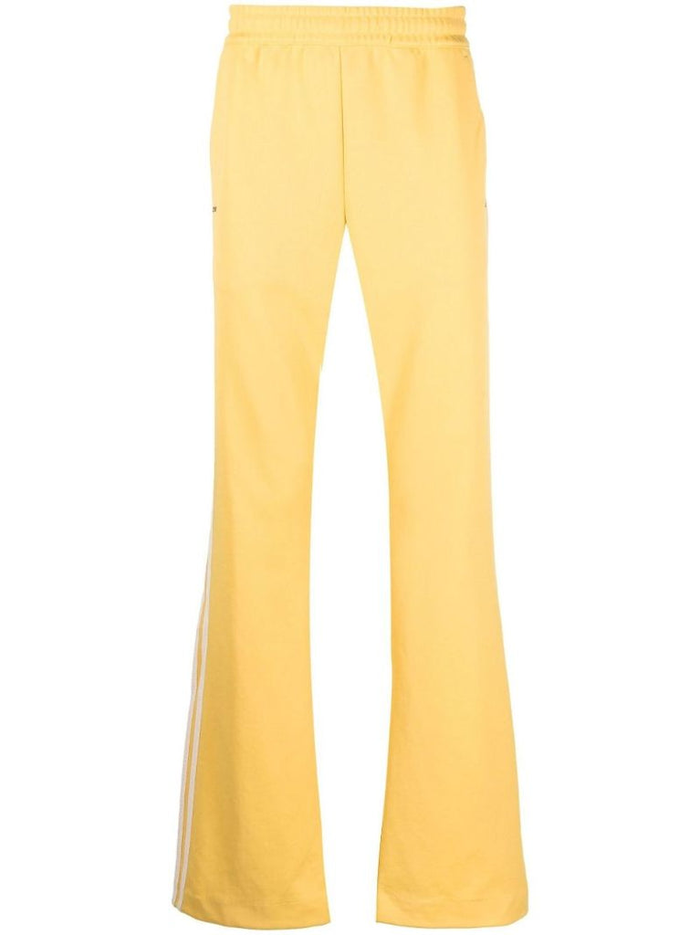 X Wales Bonner Yellow Logo Flared Track Pants