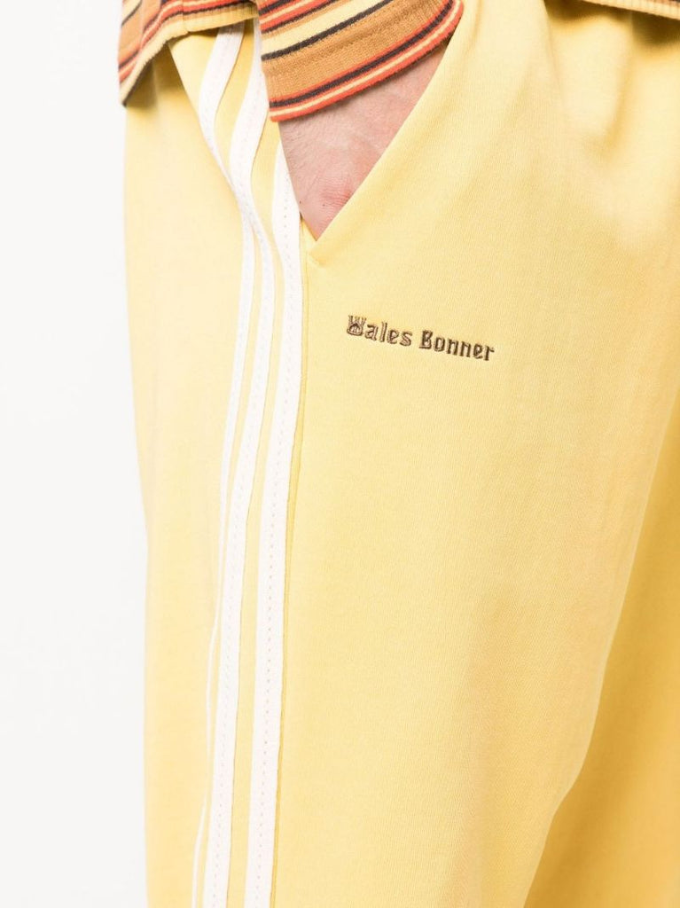 X Wales Bonner Yellow Logo Flared Track Pants