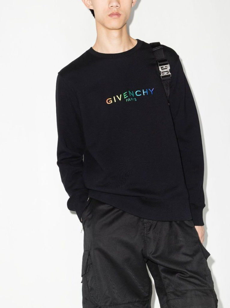 Black Pride Logo Cotton Sweatshirt