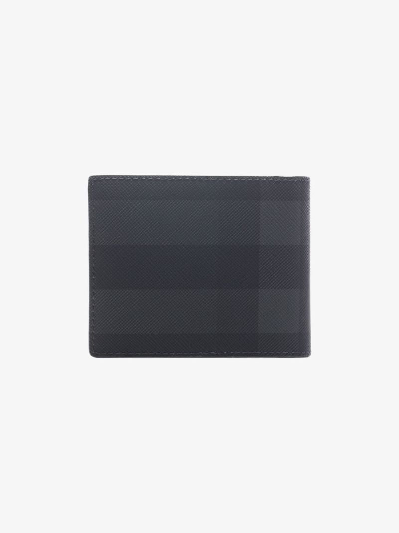 Grey Giant Check Leather Wallet
