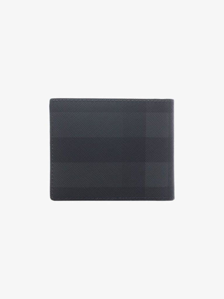 Grey Giant Check Leather Wallet