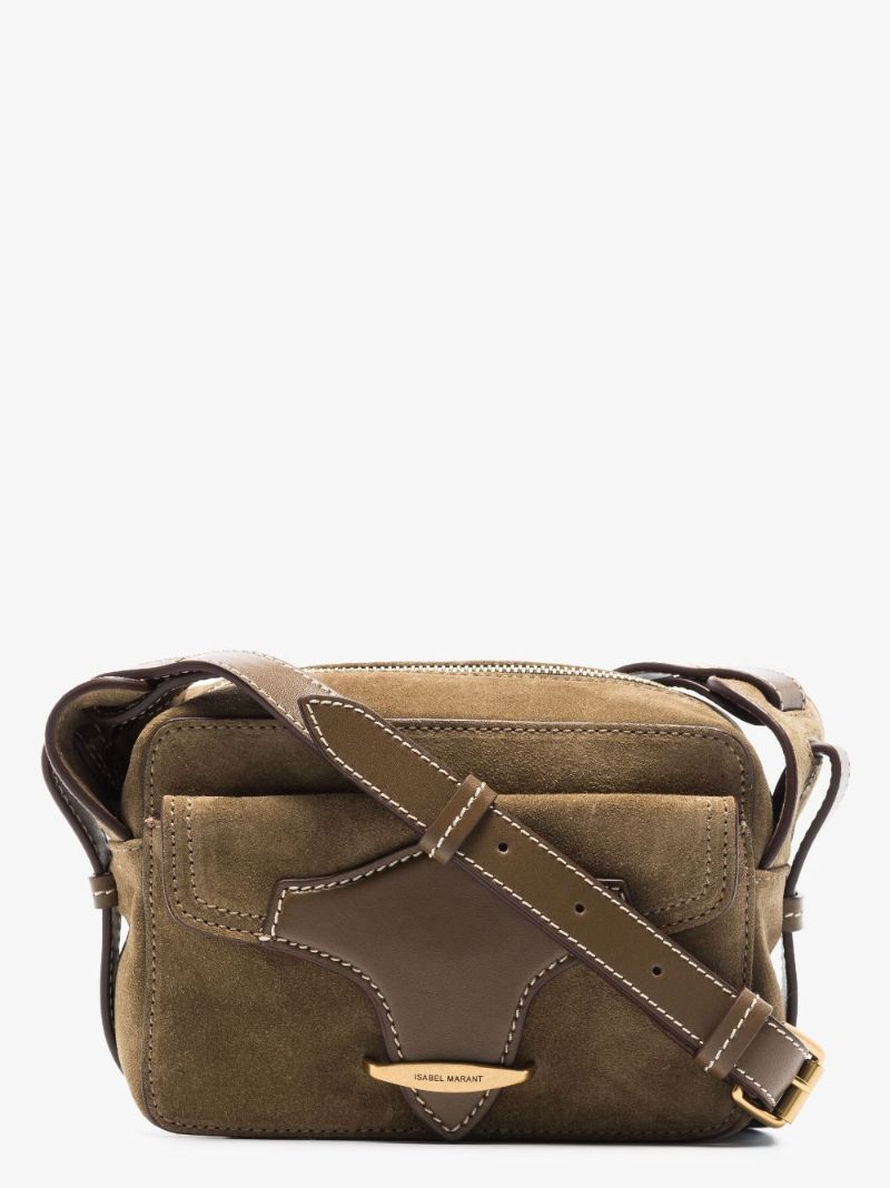 Brown Wasy Suede Camera Bag