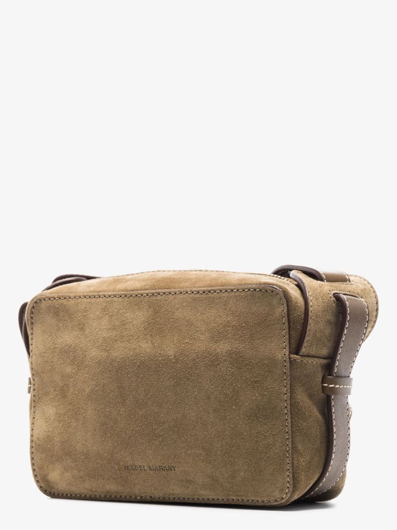Brown Wasy Suede Camera Bag