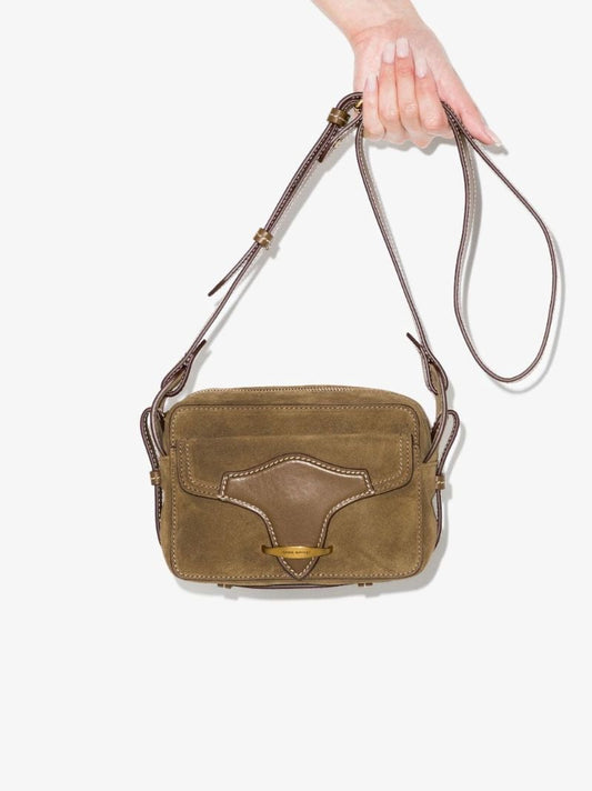 Brown Wasy Suede Camera Bag