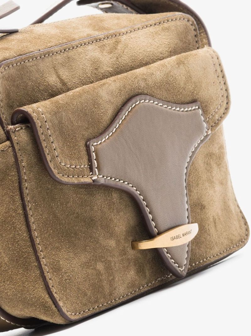 Brown Wasy Suede Camera Bag