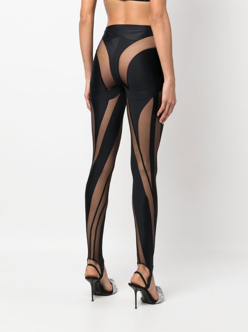 Black High-rise Multi-panel Leggings