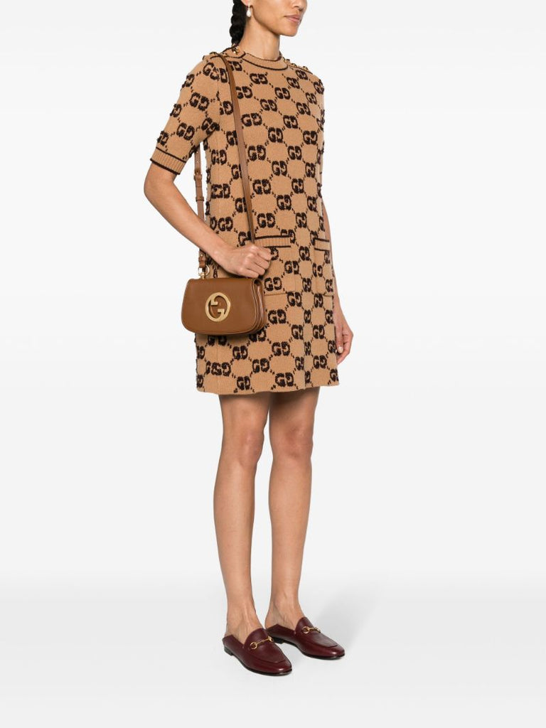 Brown Blondie Mini Leather Shoulder Bag