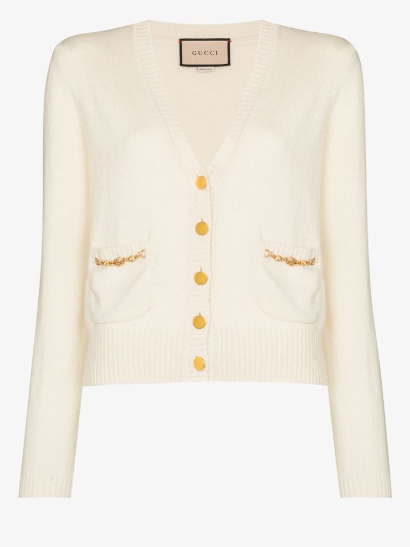 Horsebit Cashmere Cardigan