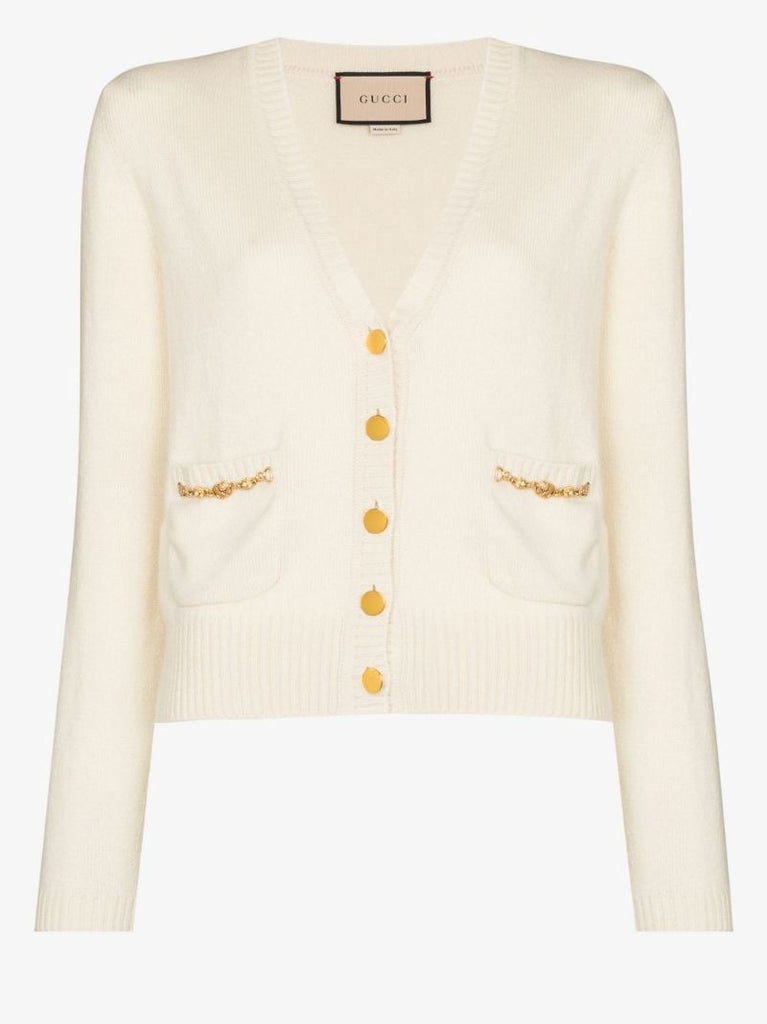 Horsebit Cashmere Cardigan