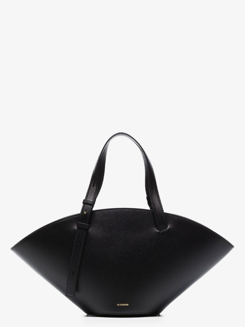 Black Sombrero Small Leather Tote Bag