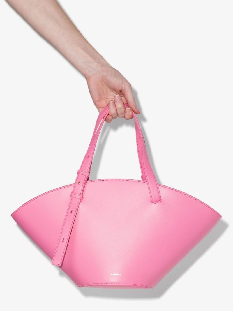 Pink Sombrero Leather Tote Bag