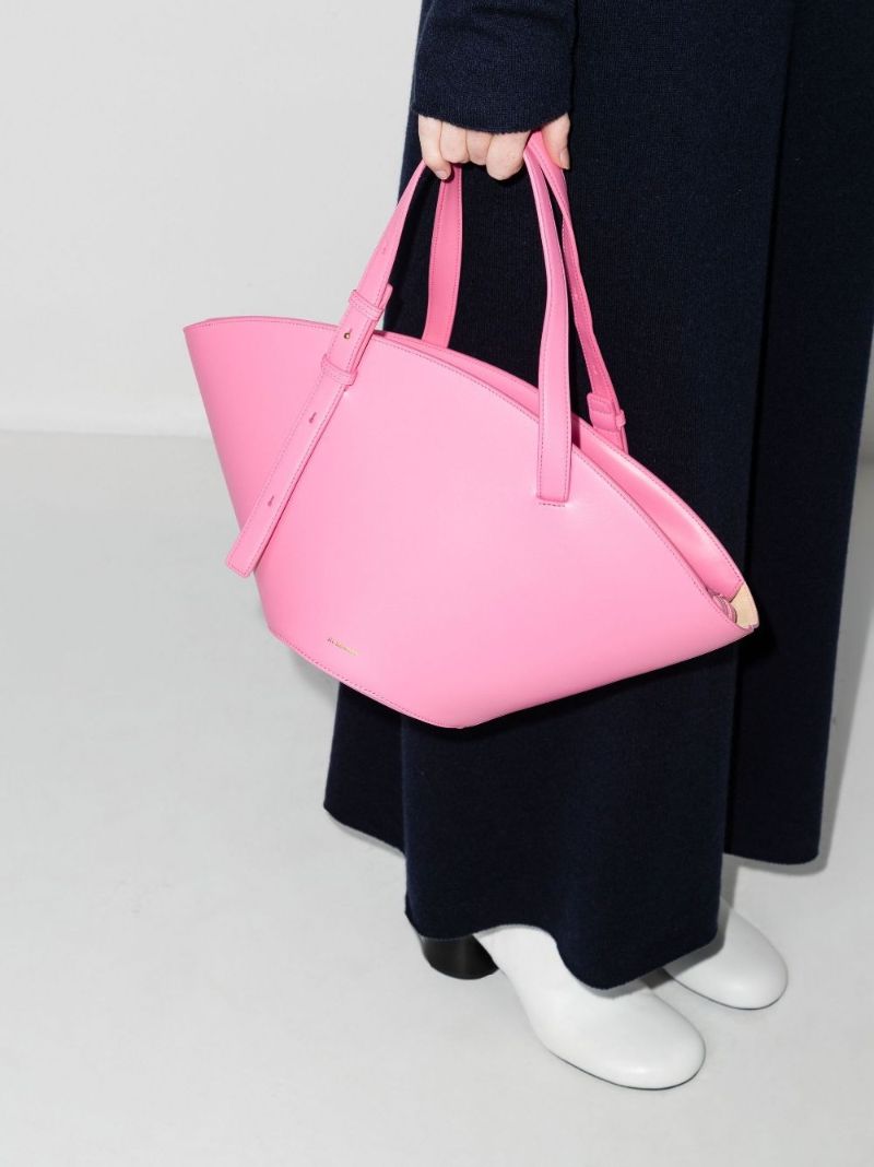 Pink Sombrero Leather Tote Bag