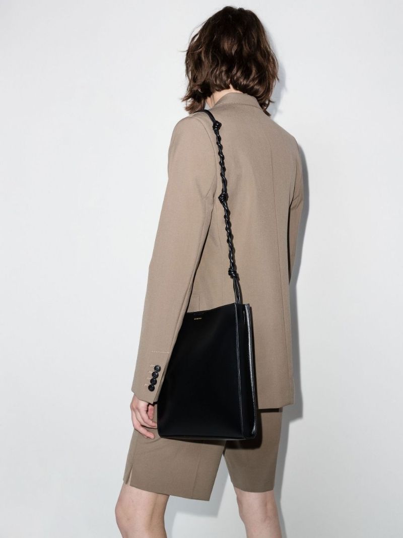 Black Tangle Medium Leather Cross Body Bag