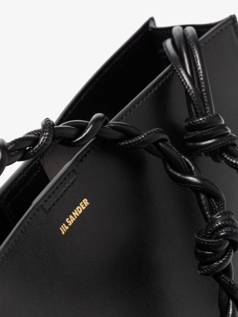 Black Tangle Medium Leather Cross Body Bag