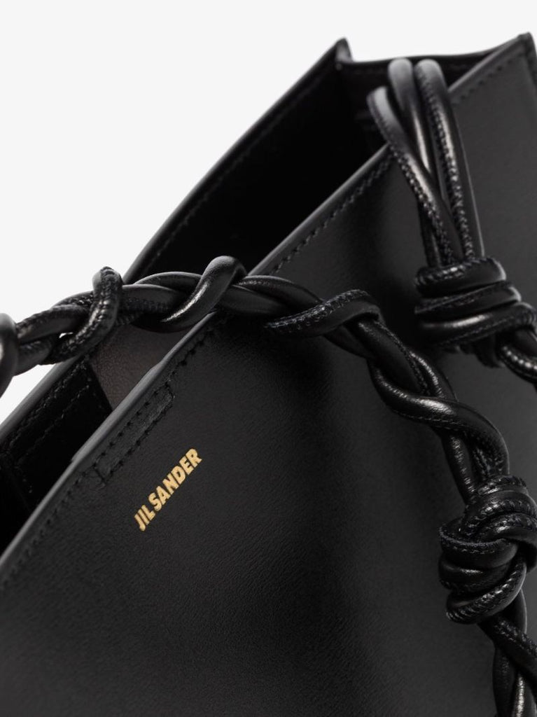Black Tangle Medium Leather Cross Body Bag