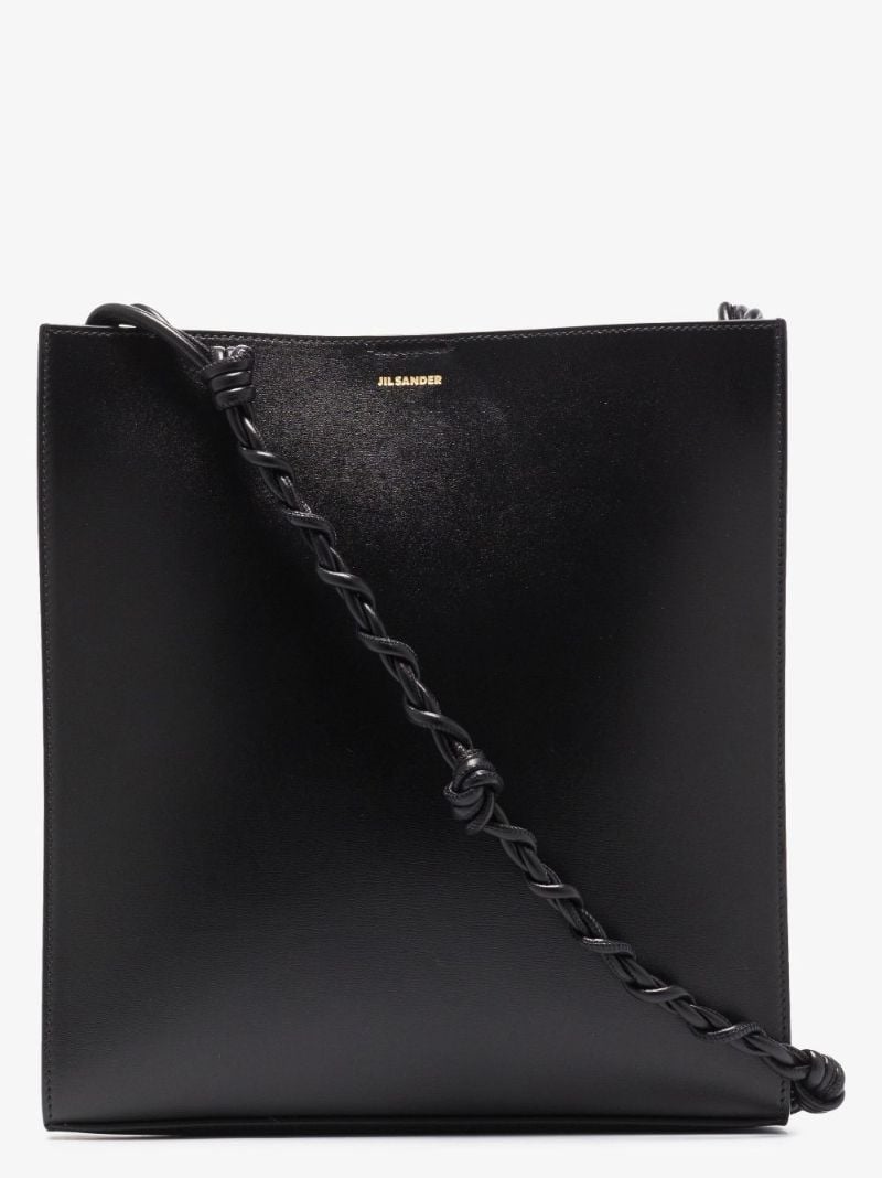 Black Tangle Medium Leather Cross Body Bag