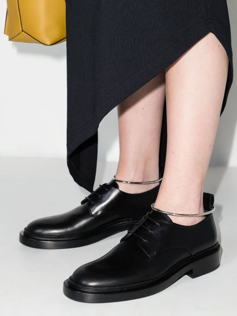 Black Royal Anklet Leather Brogues