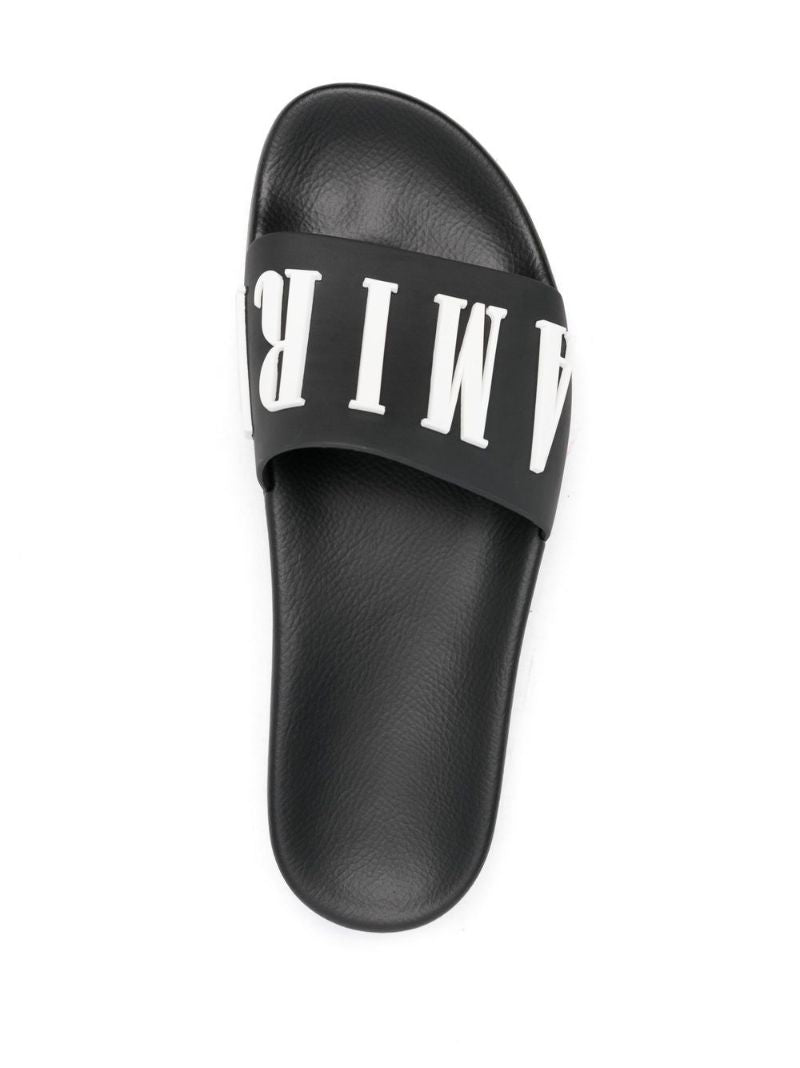 Black Logo Rubber Slides