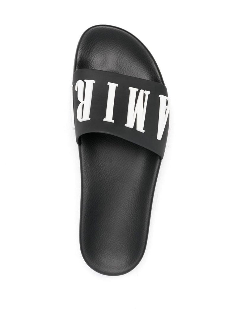 Black Logo Rubber Slides