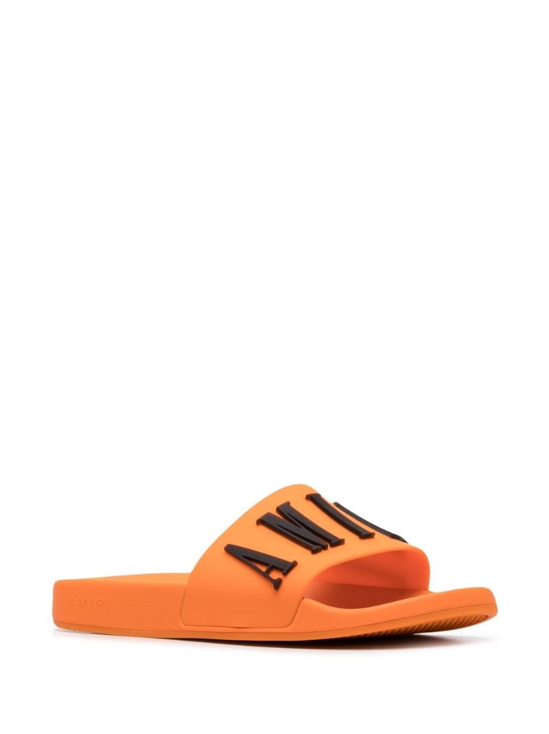 Orange Logo Rubber Slides