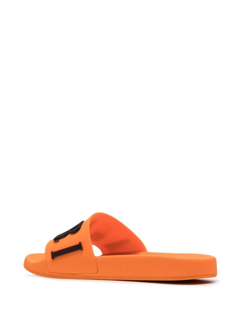 Orange Logo Rubber Slides