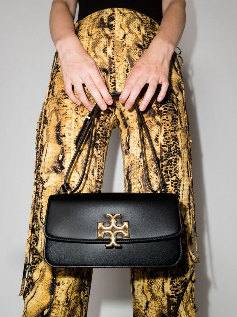 Black Eleanor Small Leather Shoulder Bag