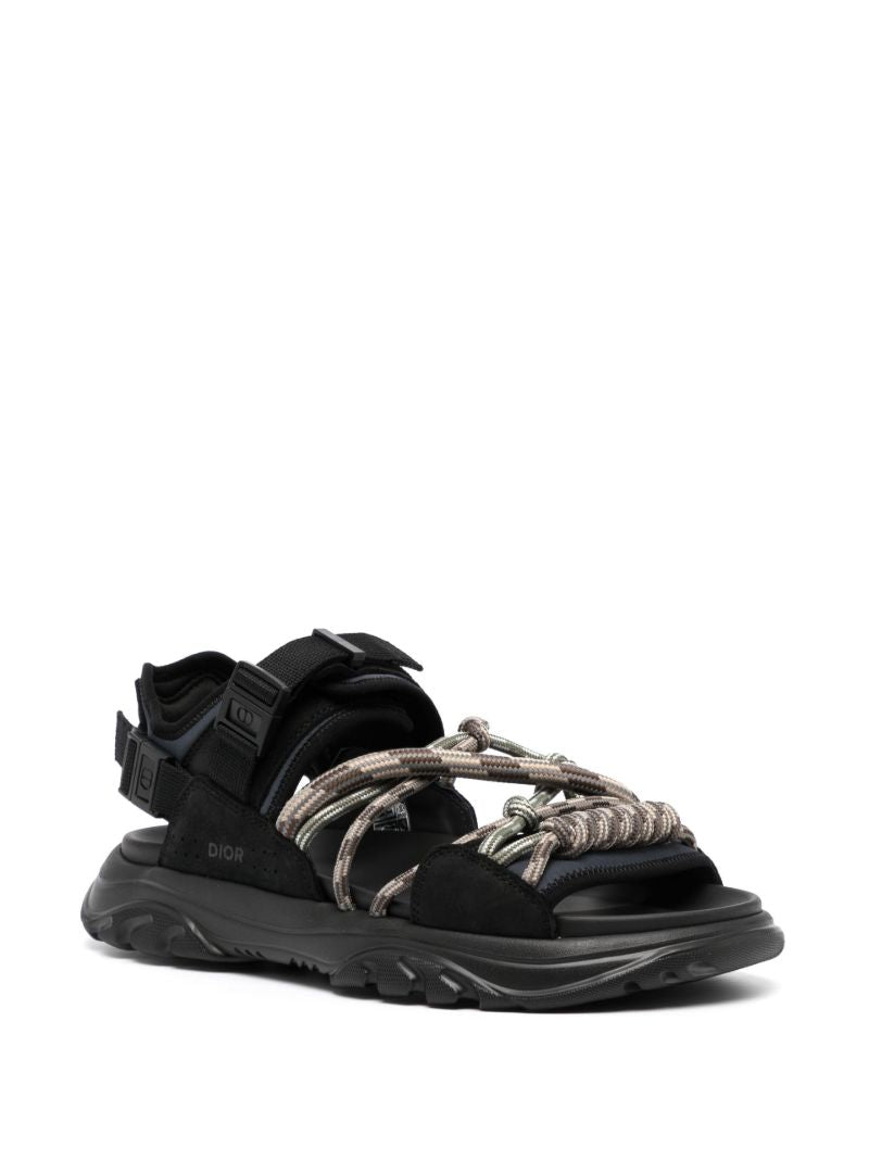 Black H-town Hiking Sandals