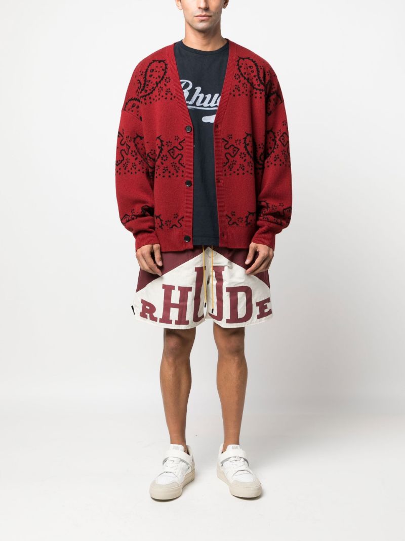 Red Yatch Logo Print Track Shorts