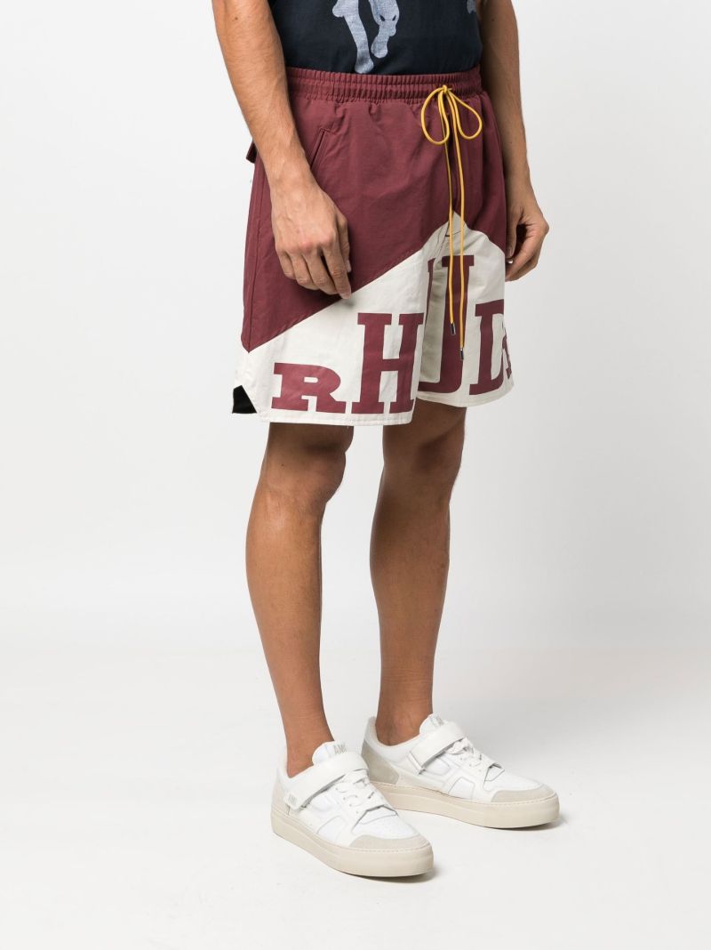 Red Yatch Logo Print Track Shorts