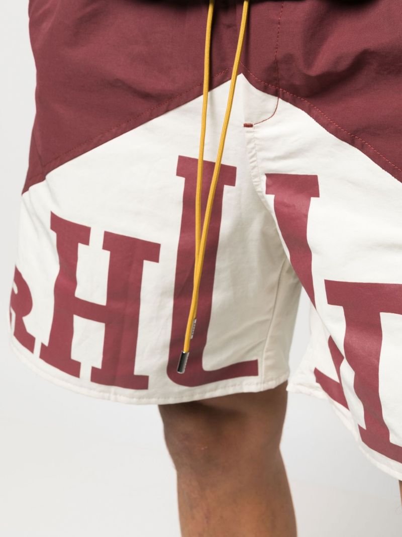 Red Yatch Logo Print Track Shorts