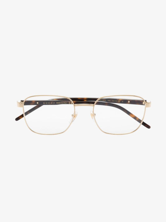 Gold Tone Square Optical Glasses