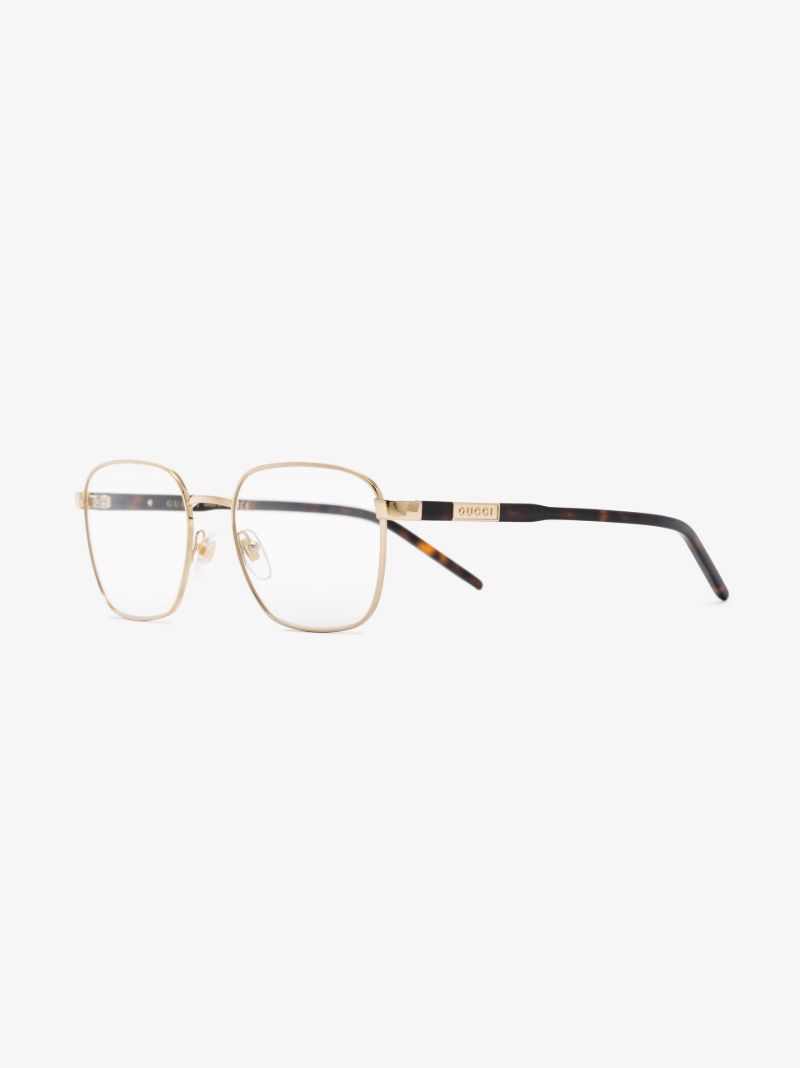 Gold Tone Square Optical Glasses