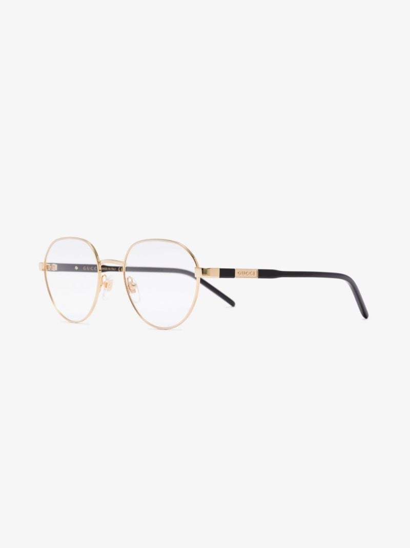 Gold Tone Round Optical Glasses