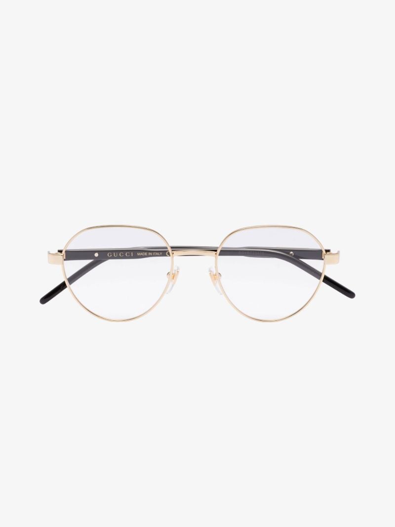 Gold Tone Round Optical Glasses